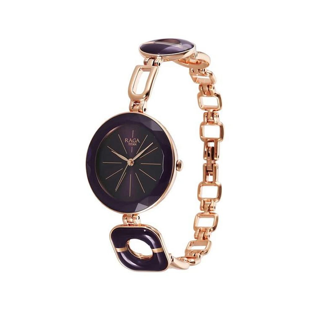 Titan Raga Delight Mother of Pearl Dial Analog Metal Strap Watch for Women-NS95201WM01