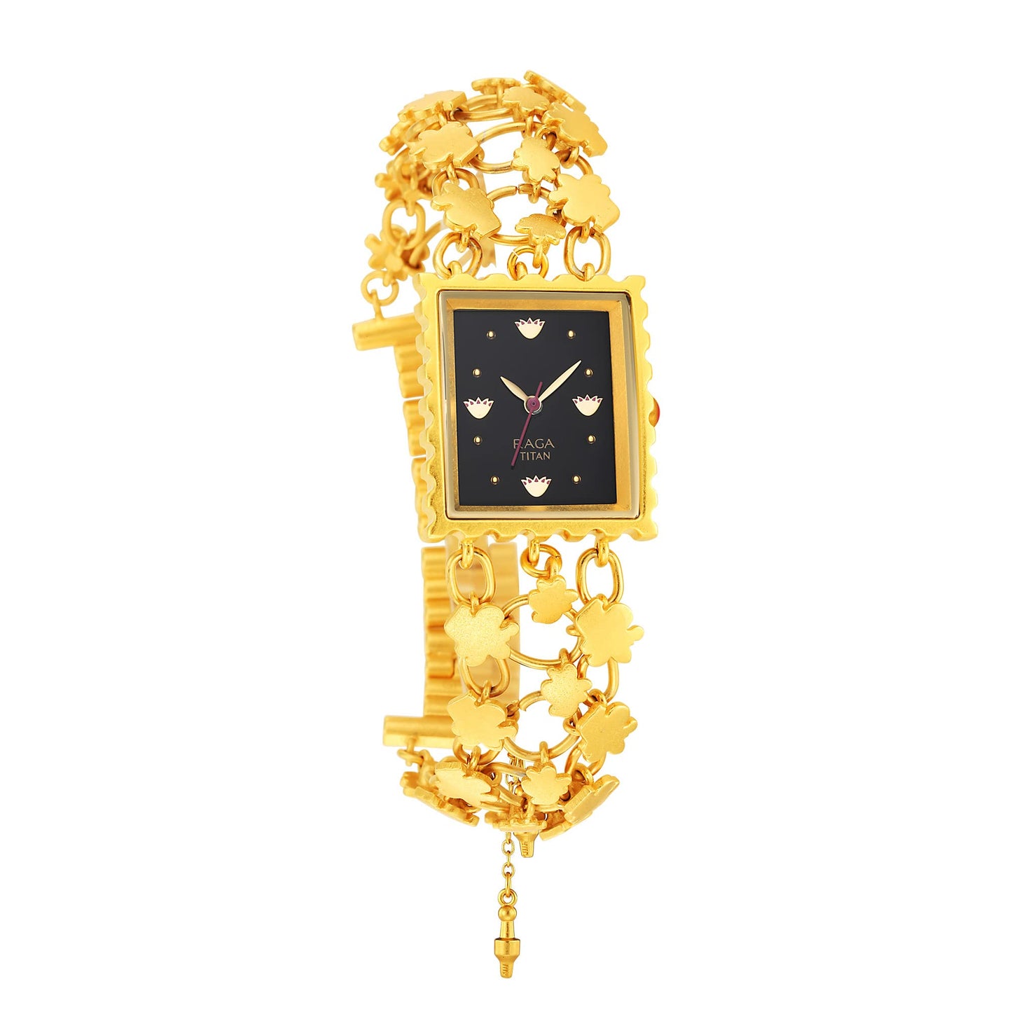 Titan Raga X Masaba Black Dial Analog Steel and Metal Strap Watch for Women-NS95173YM01
