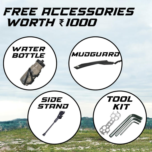 VESCO Envy Black 26T Road Bike with Inbuilt Carrier | Rigid Supsension | 17 Inch Frame | Cycle for Boys/Men (Single Speed)