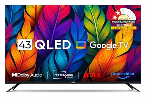 VW 109 cm (43 inches) Pro Series 4K Ultra HD Smart QLED Google TV VW43GQ1 (Black)