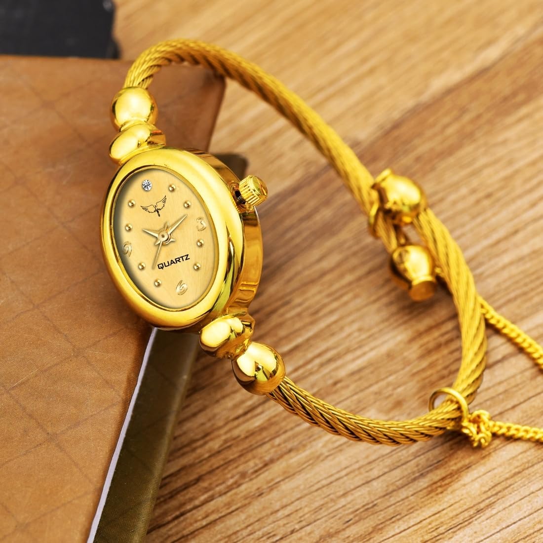 WHITE BIRD Formal Analogue Women's Watch(Gold Dial Womens Standard Gold Colored Strap)-IGP002 (125 IGP - 006 Gold)