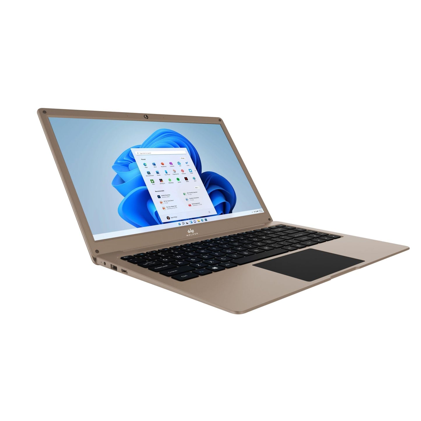Walker Thin & Light Laptop,14.1"(4GB RAM,128GB SSD)| FHD IPS Display 1920 * 1080 Resolution | Celeron Processor N4020 (Gemini Lake)| UHD Graphics 600|Webcam | Windows 11 Home | Champagne Gold