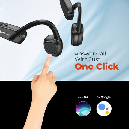 Wecool Moonwalk M2 Bone Conduction Headphones, V5.3 Bluetooth Earphones with IPX6 Sweat & Splash Resistance, Open Ear Headphones for Ear Health & Comfort, Ideal for Sports, Running, Climbing, Cycling