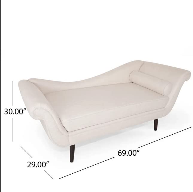 Wood Art City 2-Seater Rosewood Settee Sofa Diwan Couch Chaise Lounge (Beige, Off White) 2-Person Sofa