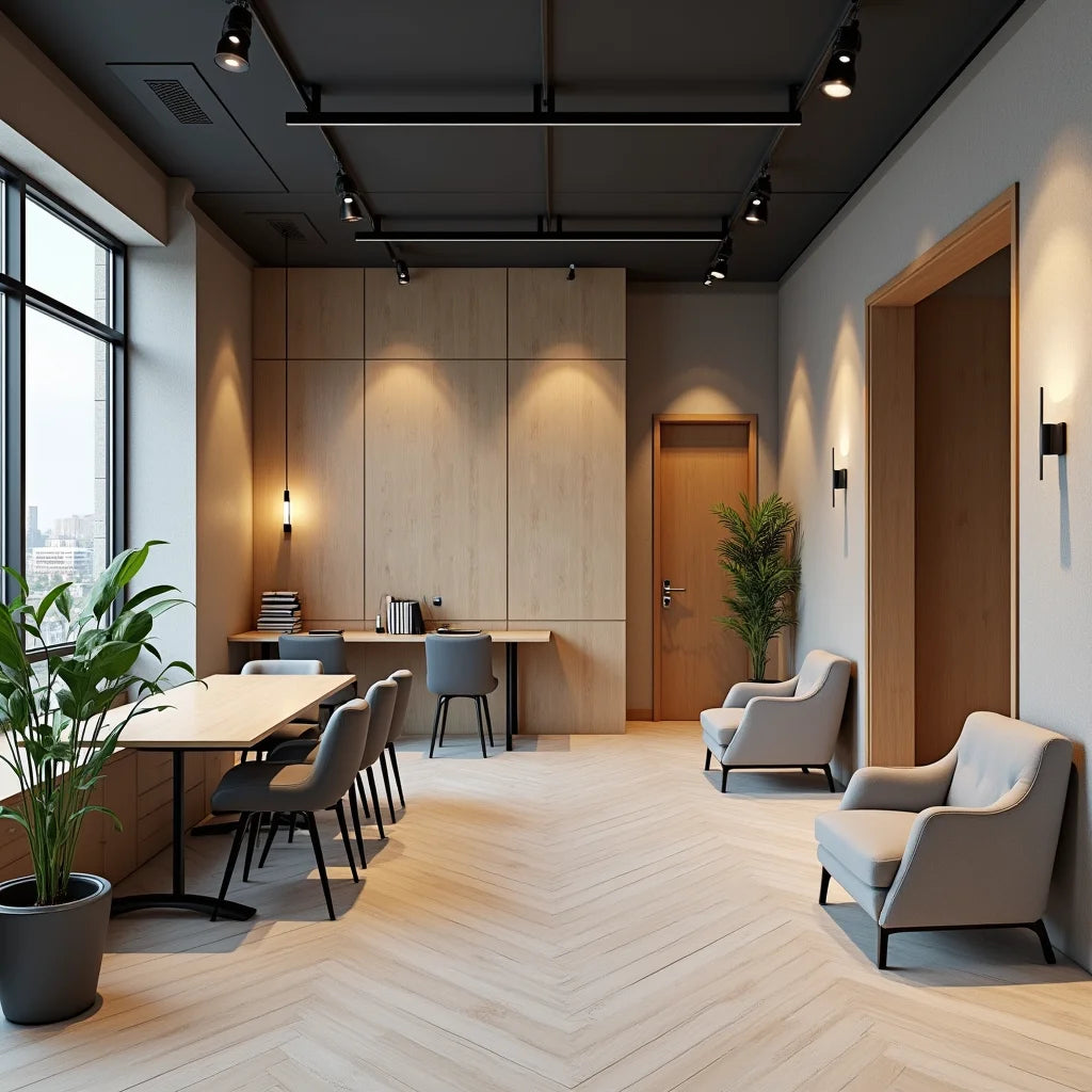 Commercial Interiors, Office Interiors, Space Makeover By Ysvara Interiors - Transforming Commercial Interiors with Bold Space Makeovers