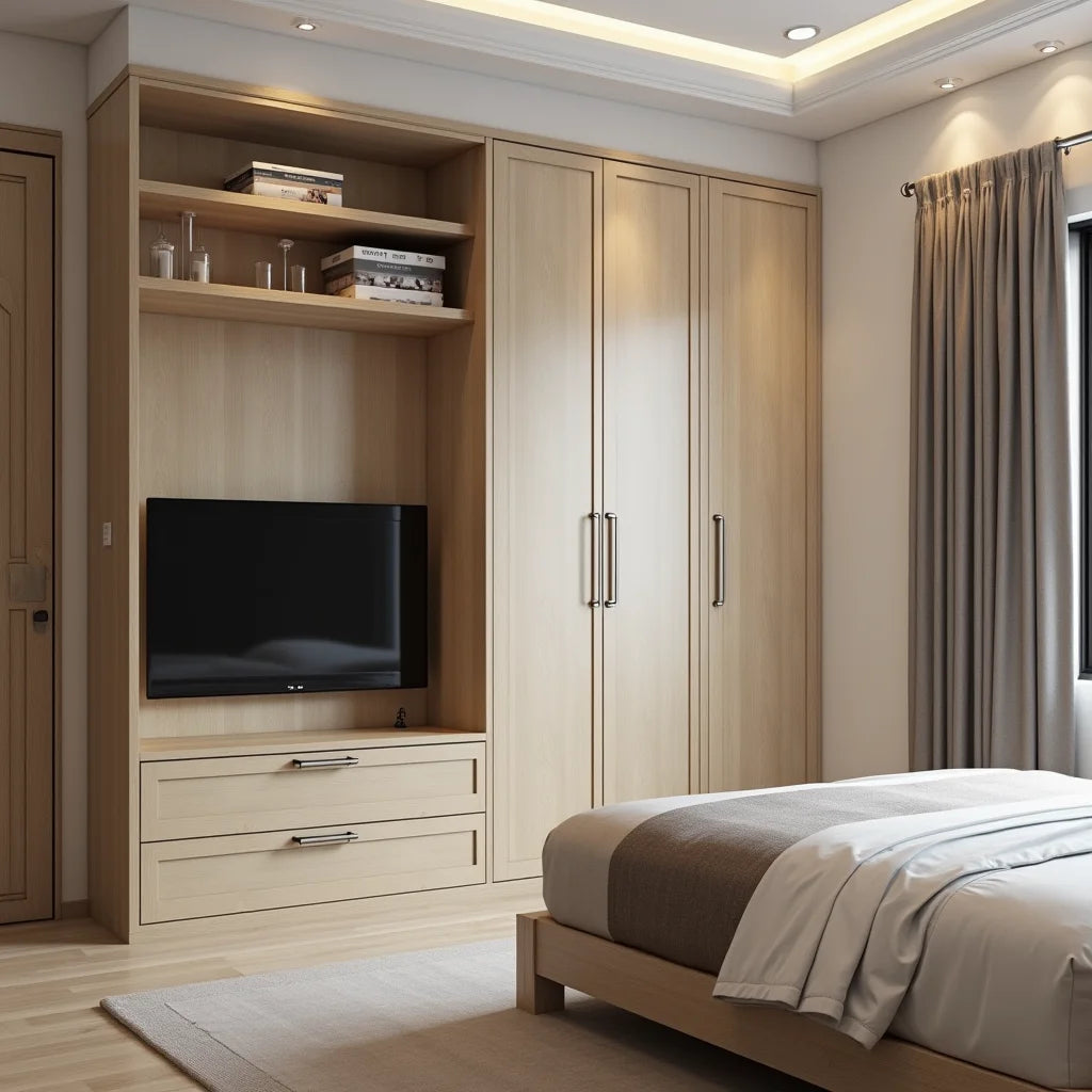 Residential Interiors, 3 BHK Apartment Interior Design, Smart Wardrobes - Residential Interiors: 3 BHK Design with Smart Wardrobes