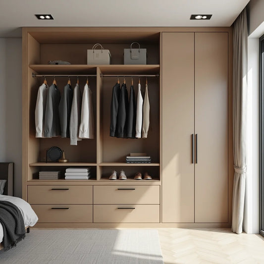 Residential Interiors, 3 BHK Apartment Interior Design, Smart Wardrobes - Residential Interiors: Smart Wardrobes for 3 BHK Homes