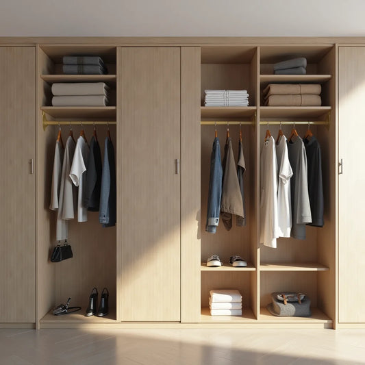 Residential Interiors, 3 BHK Apartment Interior Design, Smart Wardrobes - Residential Interiors Smart Wardrobes for 3 BHK Apartments