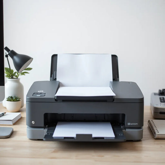 Document scanner with automatic document feeder feeding a stack of papers for efficient scanning