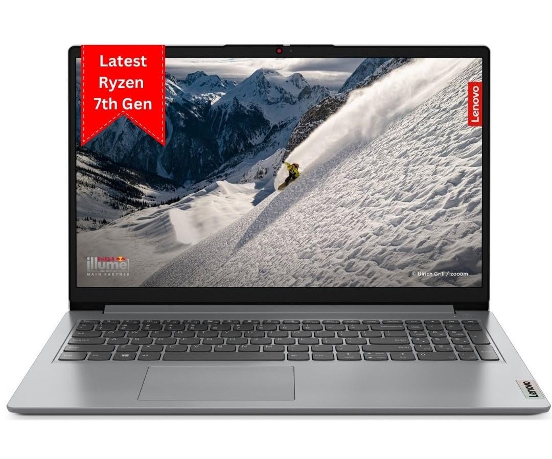 Lenovo IdeaPad 1 AMD Ryzen 3 7320U 15.6 Inch Cloud Grey Laptop 8GB RAM 512GB SSD Windows 11