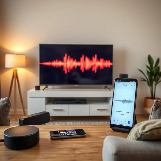 Modern TV, smartphone, and smart speaker showing a wireless streaming connection for Apple AirPlay 2 compatibility checks