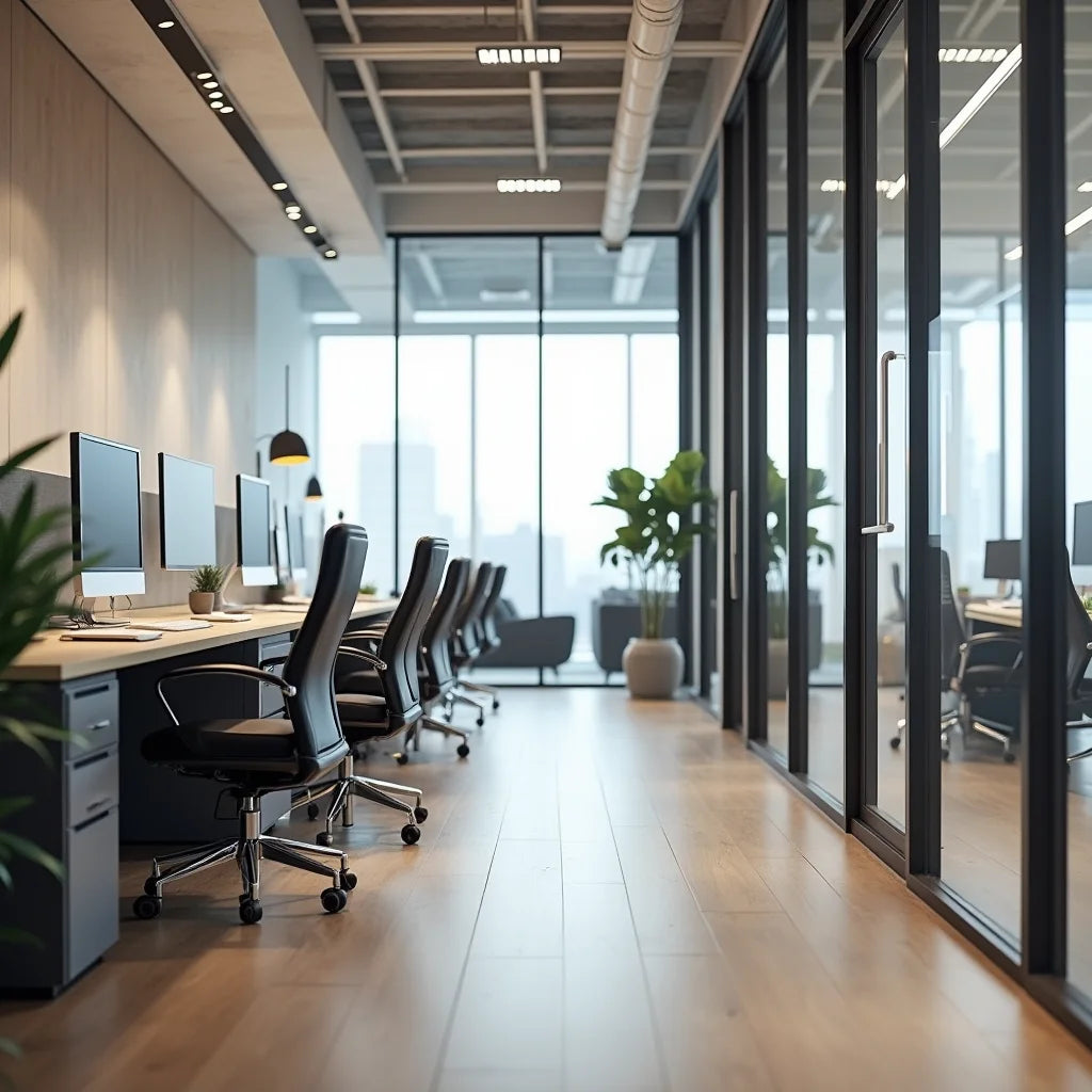 Commercial Interiors, Office Interiors, Space Makeover By Ysvara Interiors - Commercial Office Interiors Space Makeovers for Modern Work