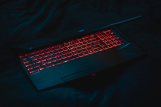 black and gray laptop computer