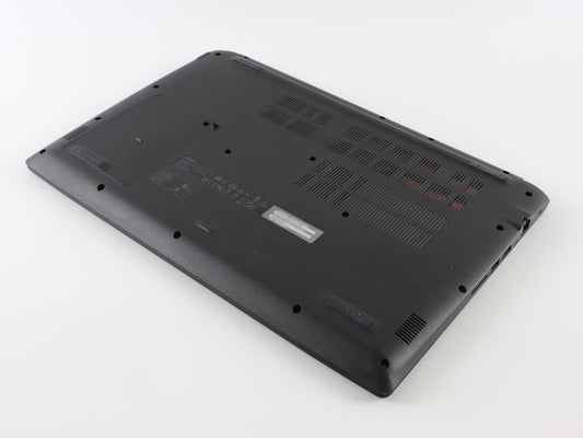 the bottom of a laptop is shown on a white surface