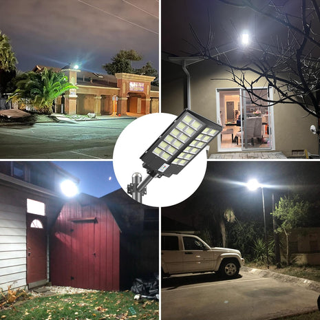1500W Solar Street Light Outdoor Waterproof 120000 Lumens Dusk to Dawn Solar Flood Light Motion Sensor, LED Solar Lights with Remote Control for Parking Lot, Backyard 