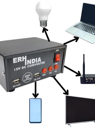 200 watt Solar Converter 12v with 2 ac Ports 