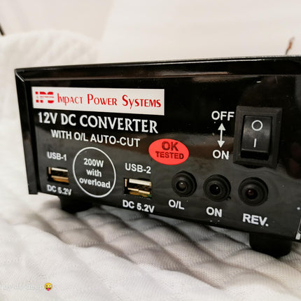 200Watt Converter, 200W Mini Inverter for Home, Car, Laptop, D2H Box, Mobile Charger(12V DC to 220V AC Solar Converter),220v Ac Converter Mini Inverter 
