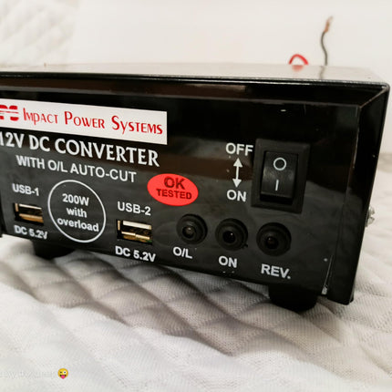 200Watt Converter, 200W Mini Inverter for Home, Car, Laptop, D2H Box, Mobile Charger(12V DC to 220V AC Solar Converter),220v Ac Converter Mini Inverter 
