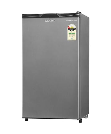 Lloyd 92 L Direct Cool Single Door 1 Star Refrigerator with Dedicated Freezer Section Big Bottle StorageFull Vegetable Box (Grey Metallic) 