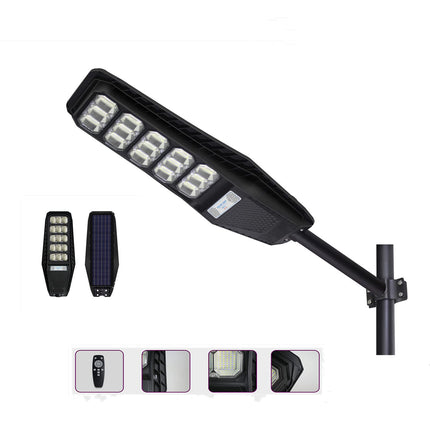 300W LED Solar Street Light Outdoor - Motion Sensor Dusk to Dawn 15000LM IP65 Waterproof Solar Security Flood Lights Outdoor with Remote Control for Yard, Driveway, Garden, Parking Lot, Garage 
