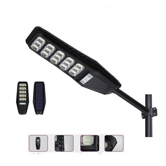 300W LED Solar Street Light Outdoor - Motion Sensor Dusk to Dawn 15000LM IP65 Waterproof Solar Security Flood Lights Outdoor with Remote Control for Yard, Driveway, Garden, Parking Lot, Garage 