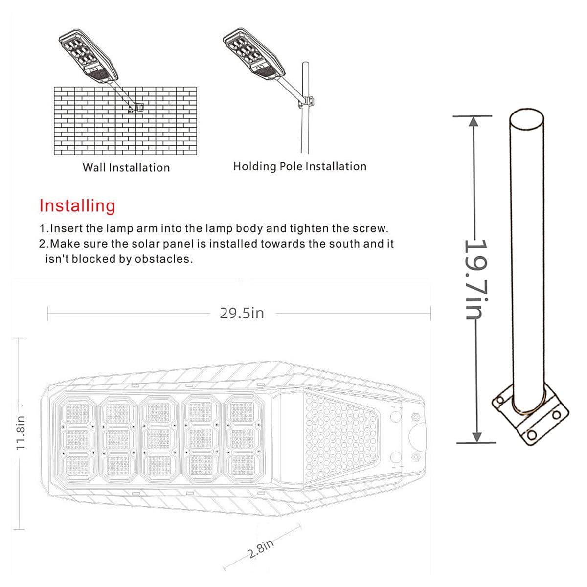 300W LED Solar Street Light Outdoor - Motion Sensor Dusk to Dawn 15000LM IP65 Waterproof Solar Security Flood Lights Outdoor with Remote Control for Yard, Driveway, Garden, Parking Lot, Garage 