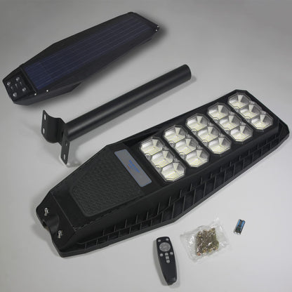 300W LED Solar Street Light Outdoor - Motion Sensor Dusk to Dawn 15000LM IP65 Waterproof Solar Security Flood Lights Outdoor with Remote Control for Yard, Driveway, Garden, Parking Lot, Garage 