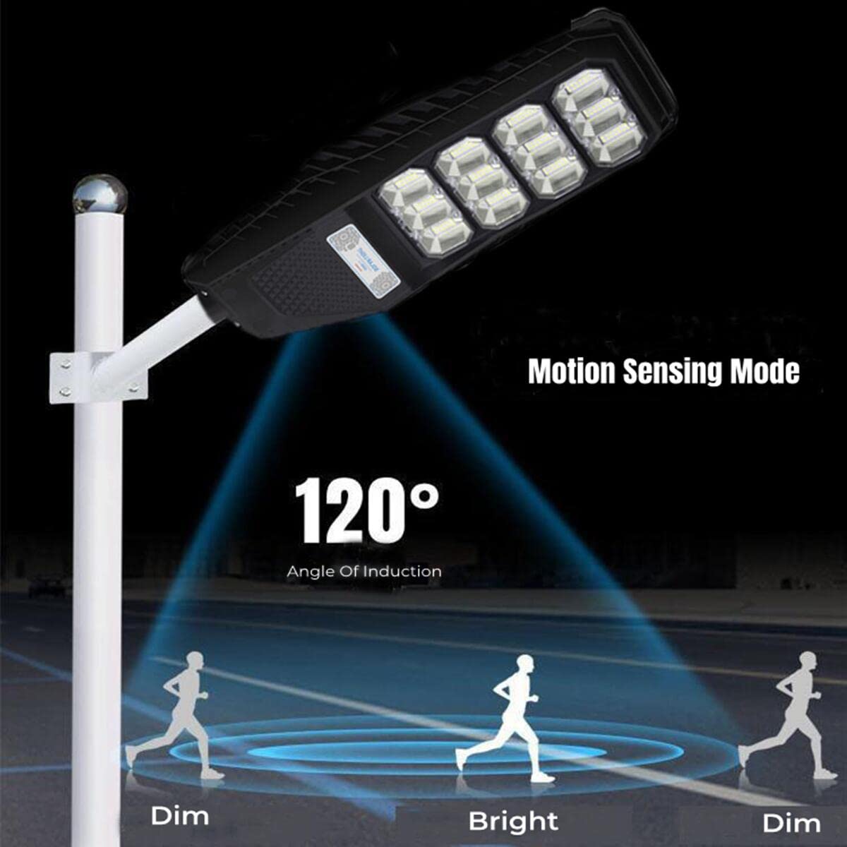 300W LED Solar Street Light Outdoor - Motion Sensor Dusk to Dawn 15000LM IP65 Waterproof Solar Security Flood Lights Outdoor with Remote Control for Yard, Driveway, Garden, Parking Lot, Garage 