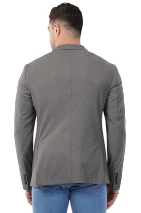 Integration Men's Casual Summer Coat, Stretchable Fabric, Ideal for Any Occasion (in, Numeric, 46, Regular, Grey) 