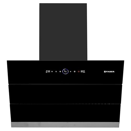 Faber 75cm 1500m³/hr BLDC Autoclean Slant Chimney|Black Matt Filterless||9 Speed|Touch & Gesture Control|Oil Collector|12Yrs on Motor,5Yrs Comprehensive Warranty by Faber|Hood Maple BLDC FL HC BK 75 
