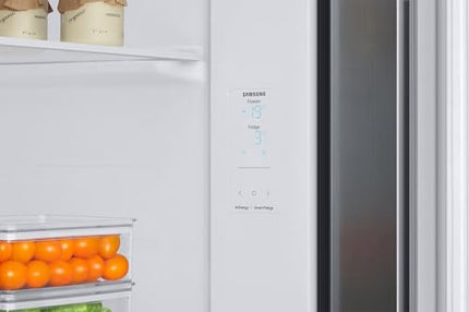 Samsung 653 L, 3 Star, Frost Free, Double Door, Convertible 5-in-1 Digital Inverter, Side By Side AI Enabled Smart Refrigerator with WiFi (RS76CG8003S9HL, Silver, Refined Inox, 2025 Model) 
