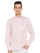 Arrow Men's Solid Slim Fit Shirt (ASFKOSH2024_Light Pink 39) 