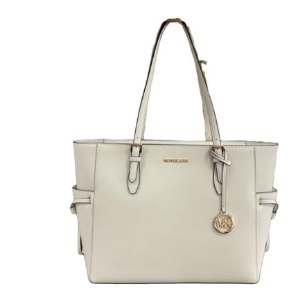 Michael Kors Womens Gilly Large Jet Set Drawstring Top Zip Travel Tote (Optic White), Optic White 