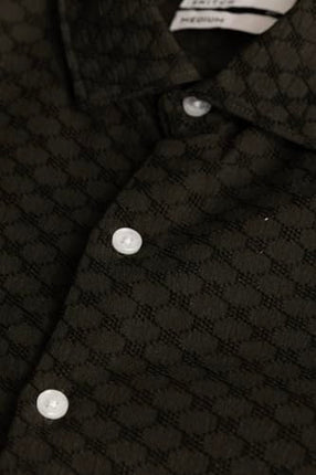 SNITCH Ludvig Olive Textured Shirts 