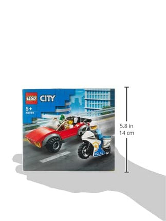 LEGO City Police Bike Car Chase 60392 Building Toy Set (59 Pcs),Multicolor 
