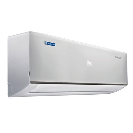 Blue star Premium Range 1.0ton 5 Star Inverter Split 100% Copper 2024 with android Remote Smart Ready, Blue Fins, Self Diagnosis, 2024 Model, IC512DNUR, White) 