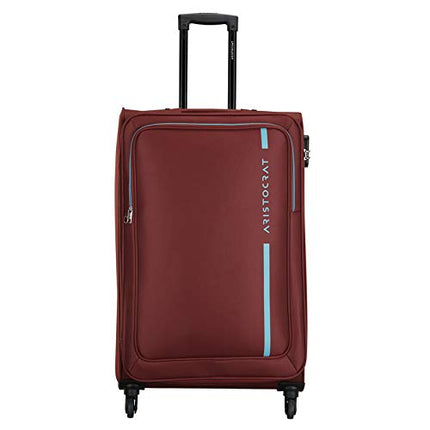 Aristocrat Large Polyester Hybrid Spinner Suitcase Dasher 4W STROLLY 78 RED, 43 Cm 