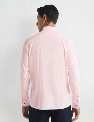 Arrow Men's Slim Fit Shirt (ARMYOSH0137_Pink 