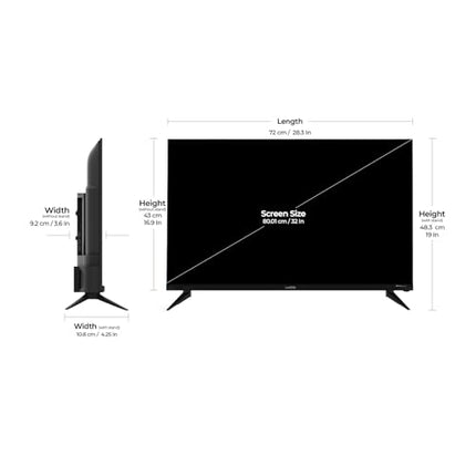 Wobble 80 cm (32 inches) UD Series HD Ready Smart LED Google TV WB32GTAW9216HDFL (Black) 