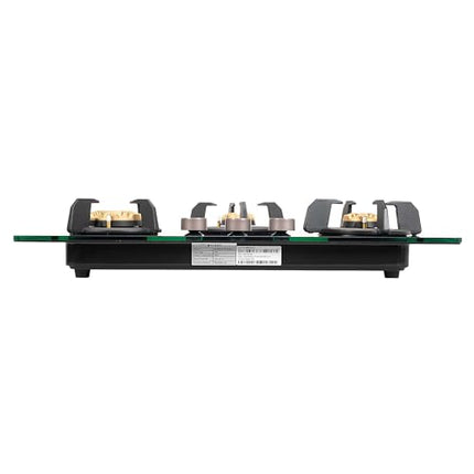 Faber 3 Burner 70cm Hob |Auto-Ignition| HOB PRIME HT703 CRS BR CI AI |Metal Knobs| Cast Iron Pan Support |Hob/Cooktop Hybrid| Black Glass Finish |5 Yr Warranty on Glass,Valve & 2 Yr on Burner by Faber 