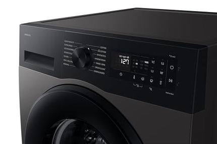 Samsung Smart Choice 12 kg, 5star, AI Ecobubble, Super Speed, Wi-Fi, Hygiene Steam with Inbuilt Heater, Digital Inverter, Fully-Automatic Front Load Washing Machine (WW12DG5B24AXTL, Inox) 