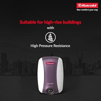 Racold Eterno Pro Storage Water Heater (Geyser) 25L with ABS Body – Corrosion Prevention with Titanium Enameled Coating, 7 Yrs Warranty on Tank, Energy Efficient, Free Standard Installation & Pipes 