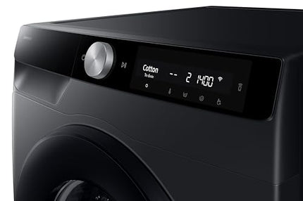 Samsung 12 kg, 5 Star, AI Control, Super Speed, Wi-Fi, Hygiene Steam with Inbuilt Heater, Digital Inverter, Fully-Automatic Front Load Washing Machine (WW12DG6B24ABTL, Black) 