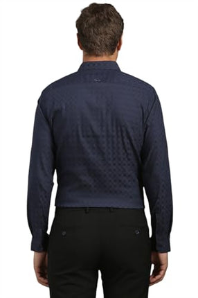 Louis Philippe Men's Slim Fit Shirt (LASFASSPC40273_Navy 
