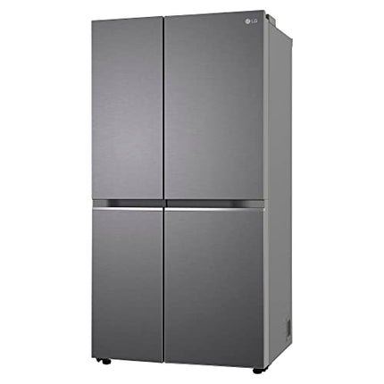 LG 655 L Frost-Free Smart Inverter Double Door Side-By-Side Refrigerator (GL-B257HDSY, Dazzle Steel, Express Freeze | Multi Air-Flow) 