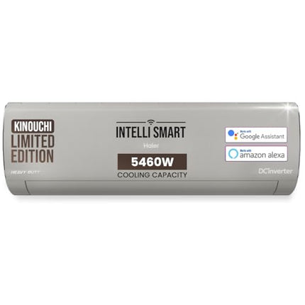 Haier Limited Edition 1.6 Ton 5 Star HEXA Inverter Smart Split AC (5460 Watts, Copper, Heavy Duty, Wi-Fi, 4-Way Swing, Frost Clean, HD Filter, Cools at 60°C-HSU19K-PZFM5BN-INV,Morning Mist) 