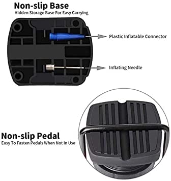 AARAL Portable High Pressure Foot Air Pump Compressor for Car, Bike, Motorbike, Bicycle, Football Cycle, Tubeless with Presta & Schrader Valves, Sports Ball Needle, Inflation Cone 
