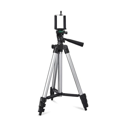 Amazon Basics 3110 Aluminium Lightweight Tripod with Mobile Phone Holder Mount & Carry Bag for All Smartphone, GoPro, Cameras 