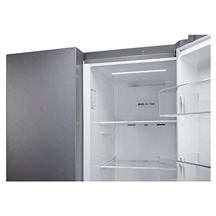 LG 655 L Frost-Free Smart Inverter Double Door Side-By-Side Refrigerator (GL-B257HDSY, Dazzle Steel, Express Freeze | Multi Air-Flow) 