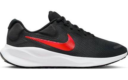 Nike Revolution 7-Black/University Red-White-Fb2207-003-6Uk - Mens, Running Shoes